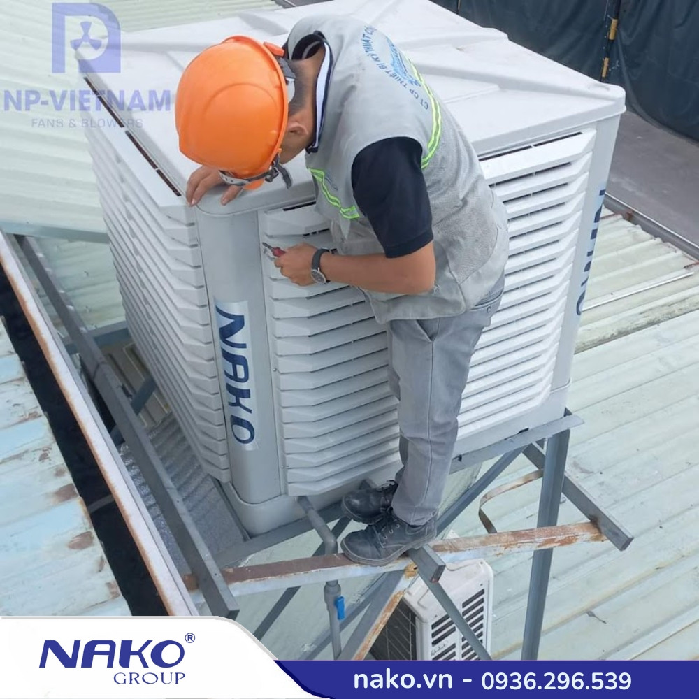 Máy Làm Mát Công Nghiệp Nako 40000 M³h Thổi Xuống (2)
