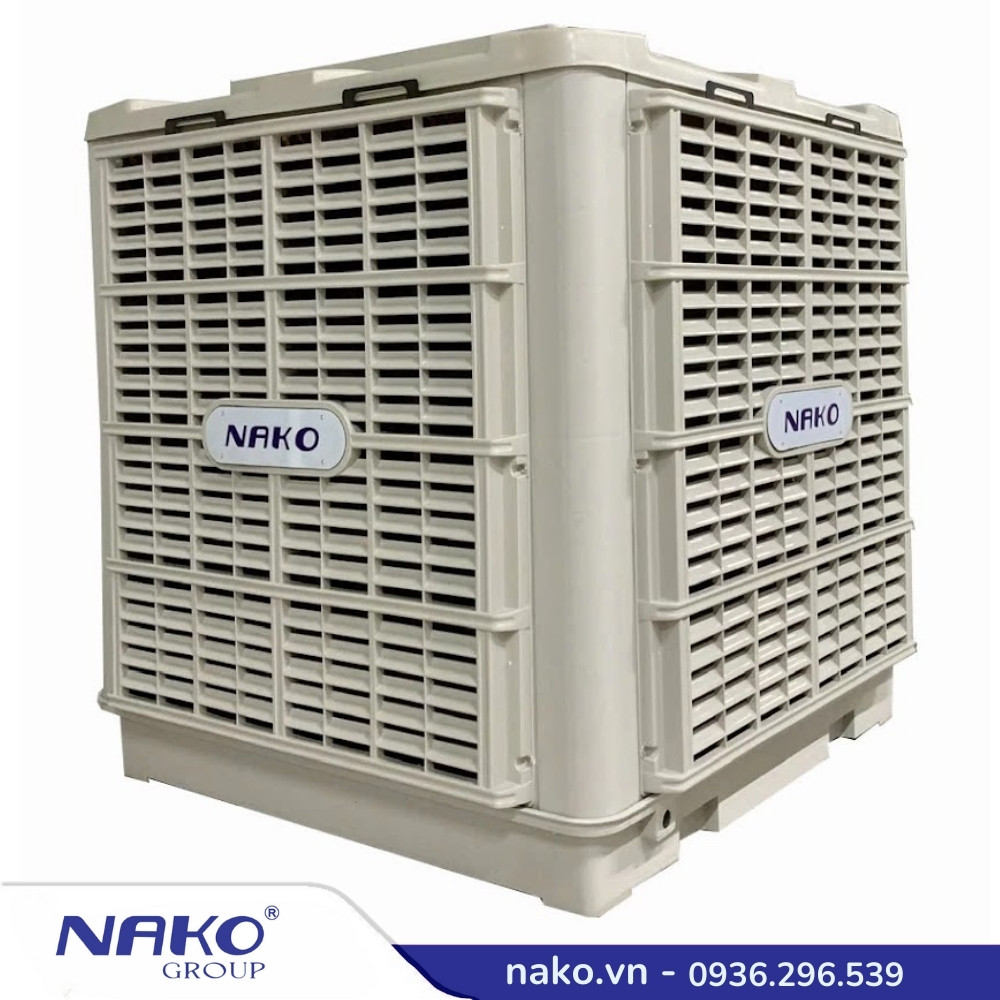 Máy làm mát công nghiệp NAKO 25000 m3/h thổi xuống