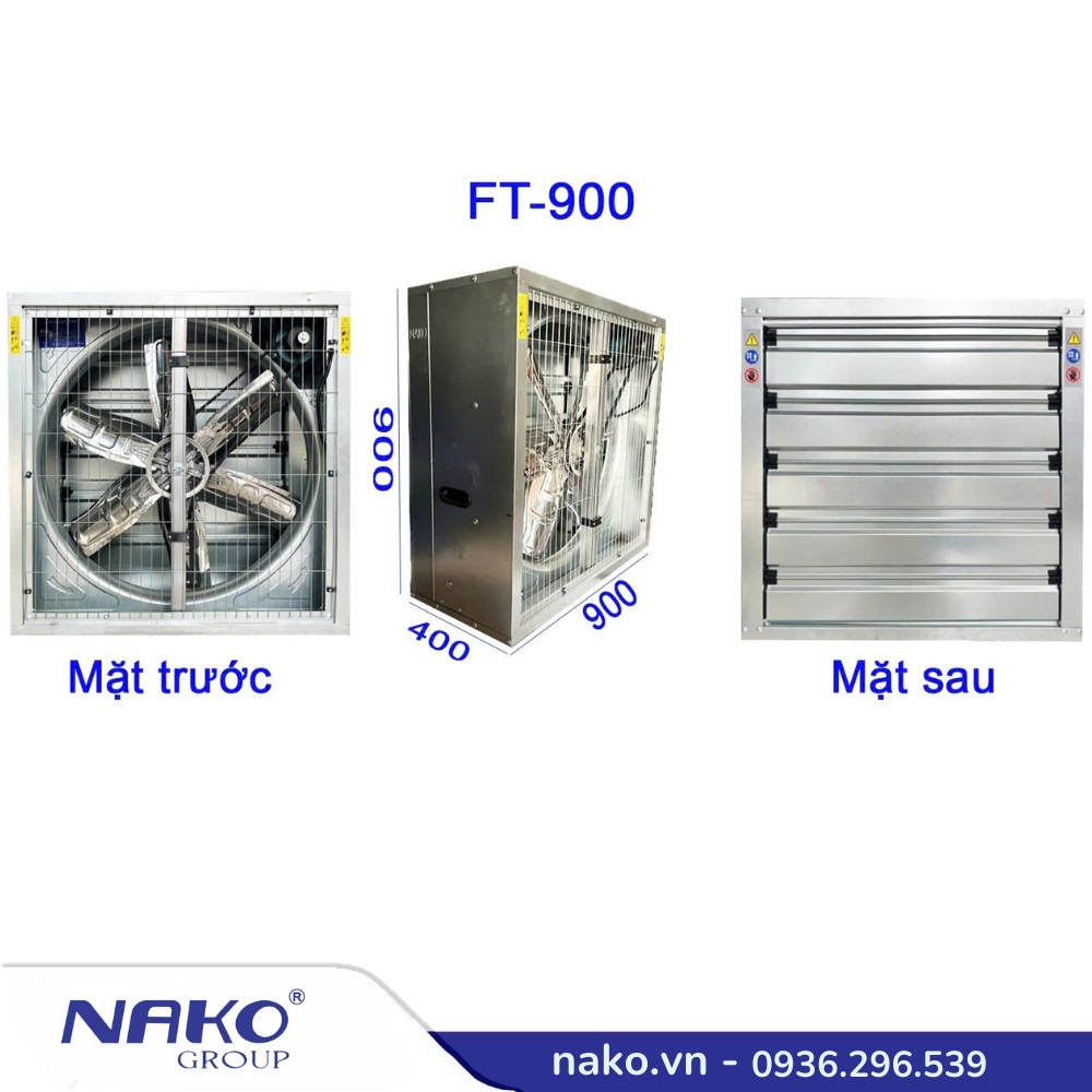 Cấu tạo Quạt thông gió công nghiệp NAKO 900x900